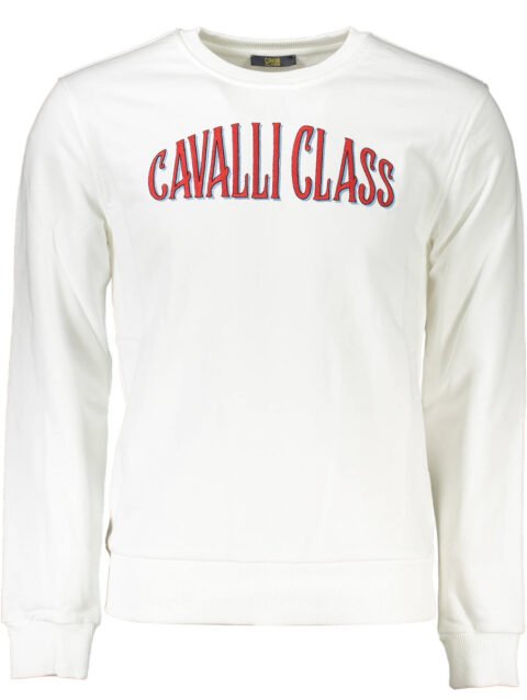 CAVALLI CLASS SWEATSHIRT WITHOUT ZIP MAN WHITE