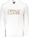 CAVALLI CLASS MEN'S WHITE ZIPLESS SWEATSHIRT
