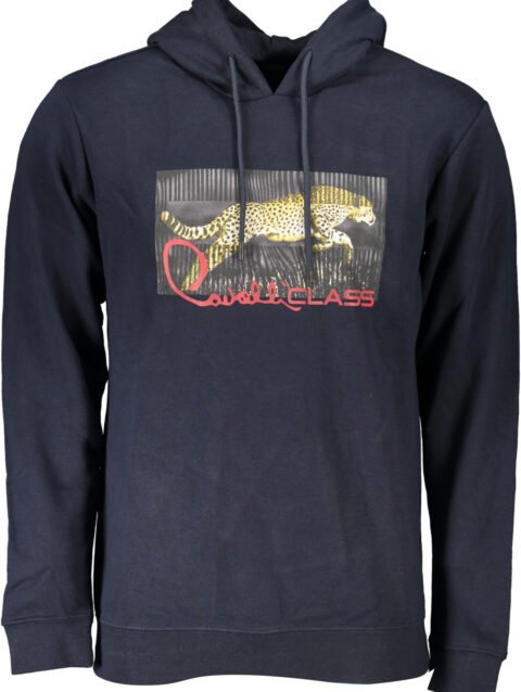 CAVALLI CLASS MEN'S BLUE ZIPLESS SWEATSHIRT