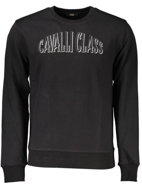 CAVALLI CLASS SWEATSHIRT WITHOUT ZIP BLACK MAN
