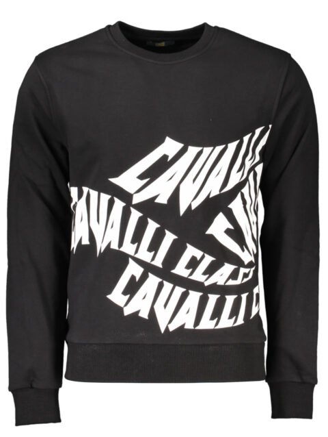 CAVALLI CLASS SWEATSHIRT WITHOUT ZIP BLACK MAN