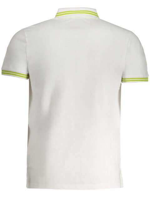 CAVALLI CLASS MEN'S WHITE SHORT SLEEVED POLO SHIRT