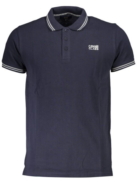 CAVALLI CLASS POLO SHORT SLEEVE MAN BLUE