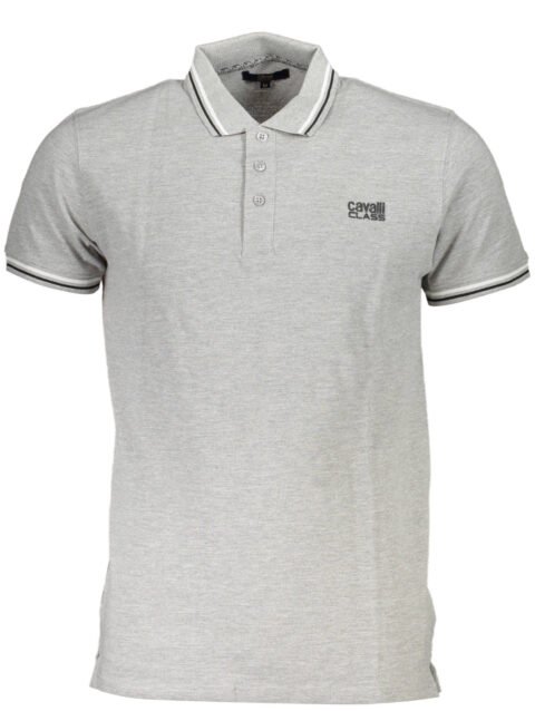 CAVALLI CLASS POLO SHORT SLEEVE MAN GRAY