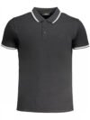CAVALLI CLASS MEN'S SHORT SLEEVED POLO SHIRT BLACK