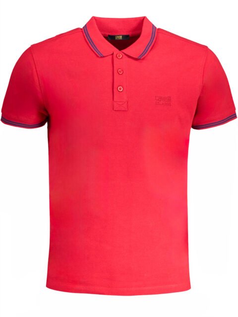 CAVALLI CLASS MEN'S SHORT SLEEVED POLO SHIRT RED