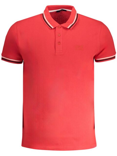 CAVALLI CLASS MEN'S SHORT SLEEVED POLO SHIRT RED