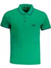 CAVALLI CLASS MEN'S GREEN SHORT SLEEVED POLO SHIRT