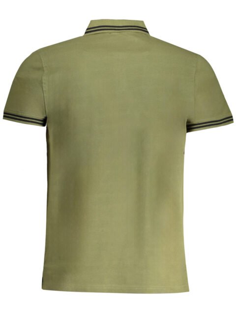 CAVALLI CLASS MEN'S GREEN SHORT SLEEVED POLO SHIRT