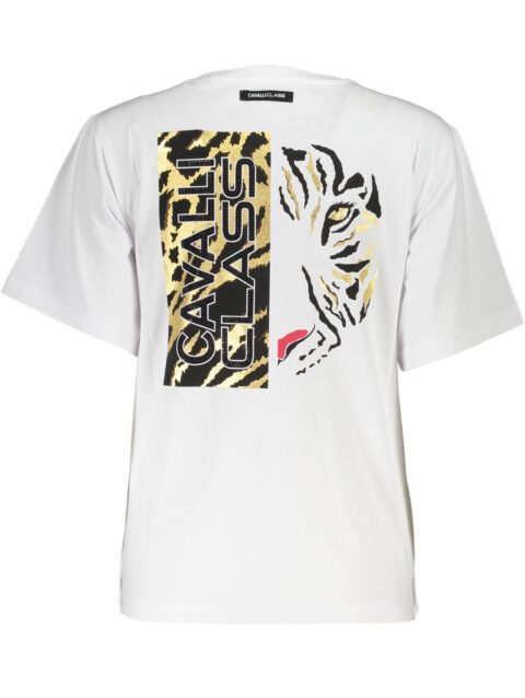 CAVALLI CLASS T-SHIRT SHORT SLEEVE WOMAN WHITE