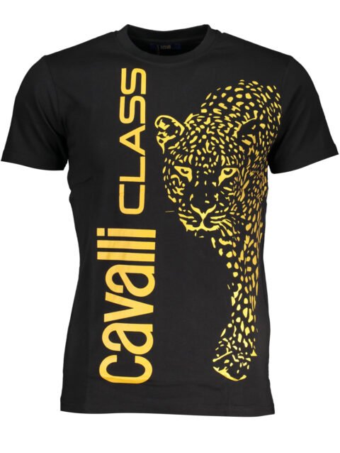 CAVALLI CLASS MEN'S SHORT SLEEVE T-SHIRT BLACK