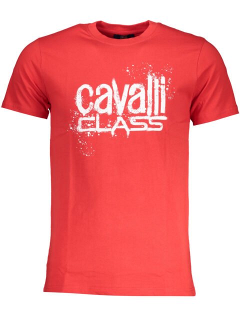 CAVALLI CLASS MEN'S SHORT SLEEVE T-SHIRT RED