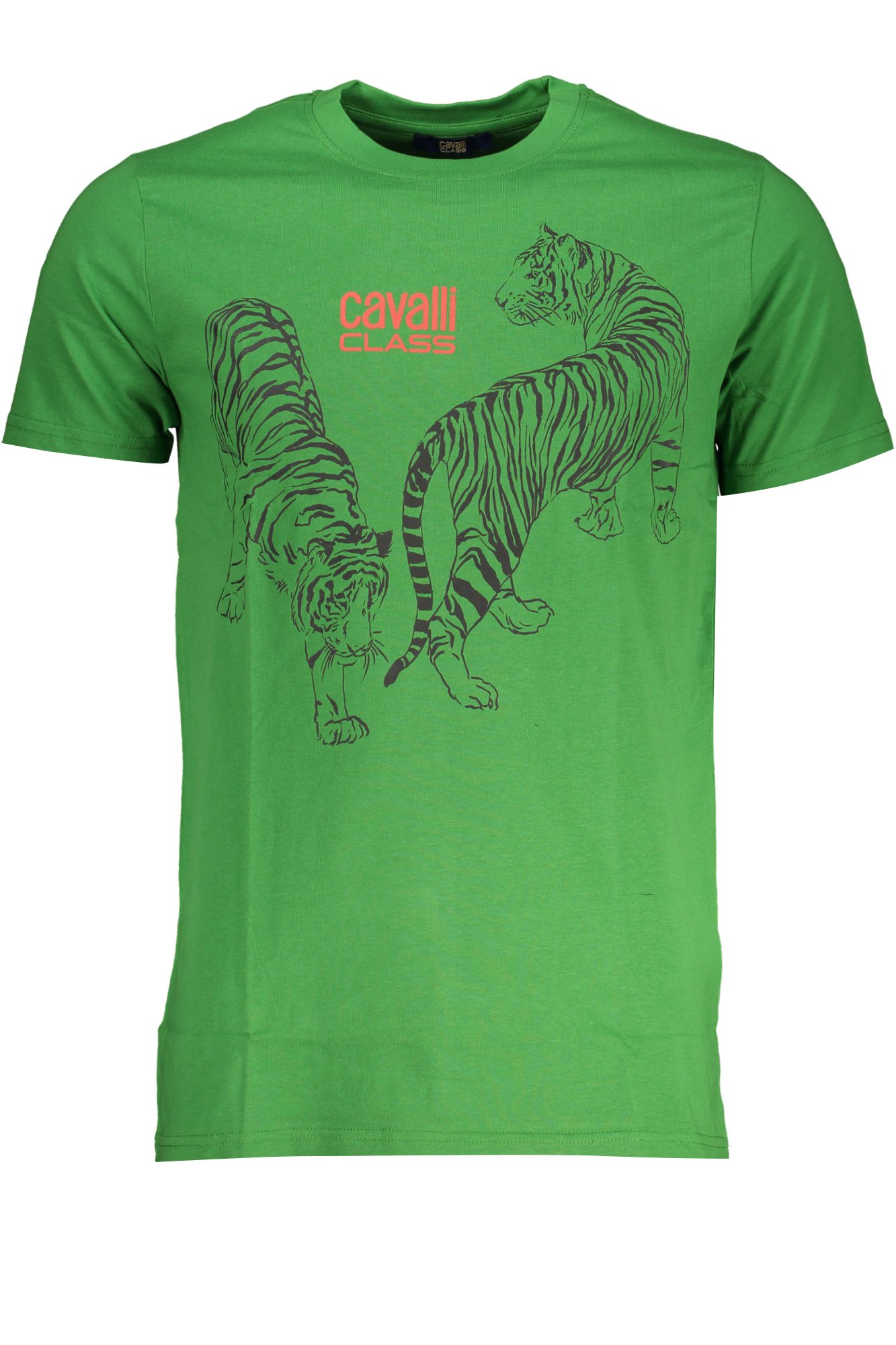 CAVALLI CLASS GREEN MEN'S SHORT SLEEVED T-SHIRT