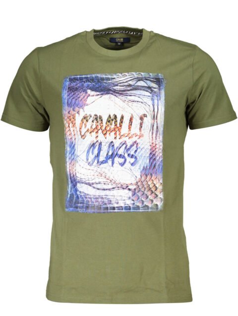 CAVALLI CLASS T-SHIRT LONG SLEEVE SHORT SLEEVE T-SHIRT MAN GREEN