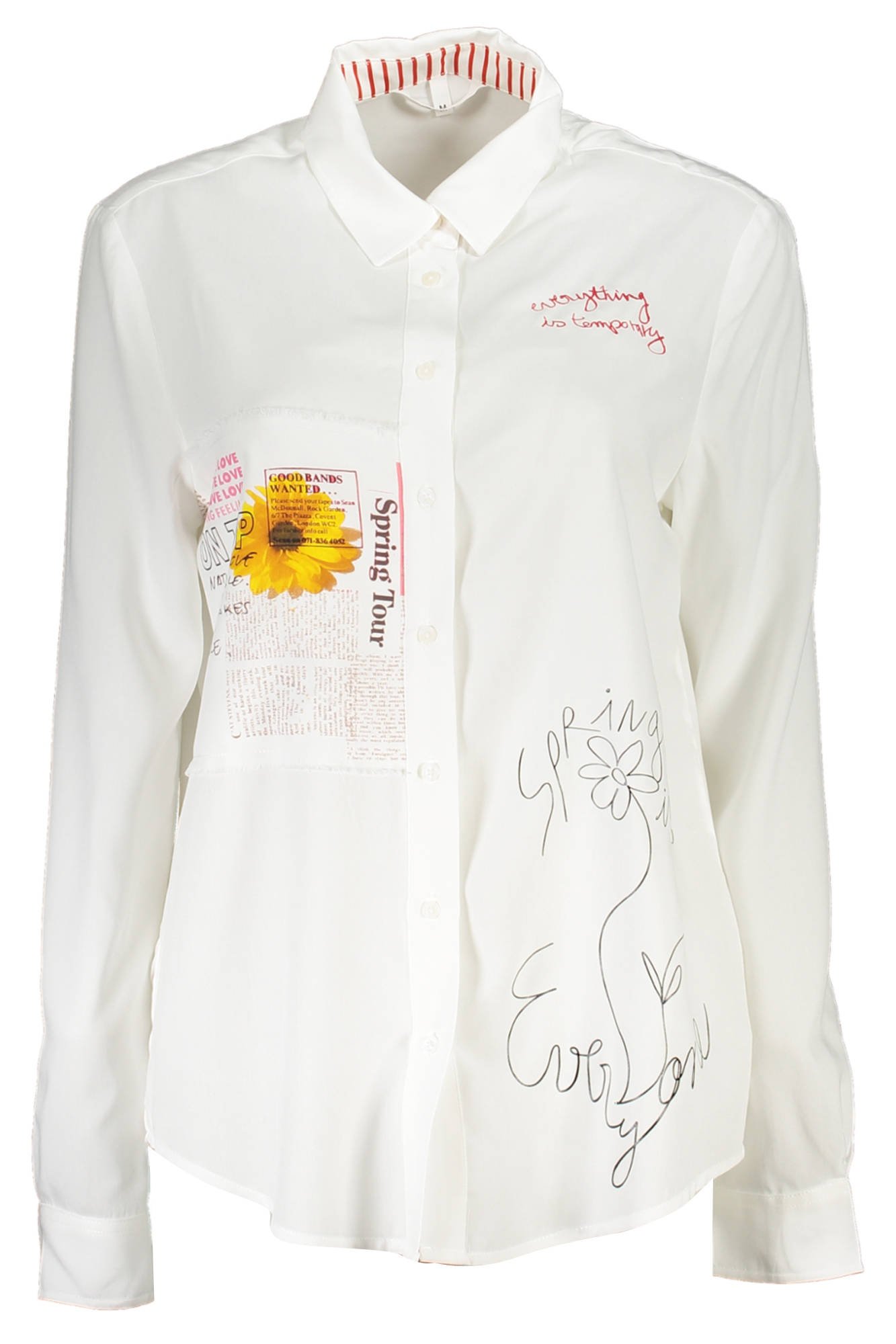 DESIGUAL SHIRT LONG SLEEVE WOMAN WHITE