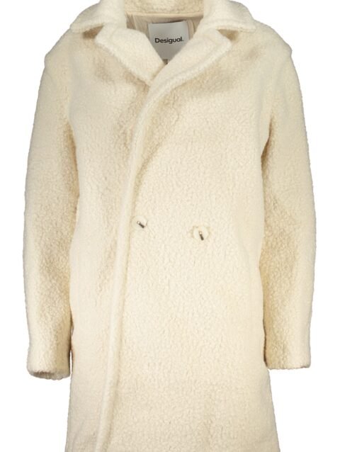DESIGUAL WHITE WOMEN'S COAT