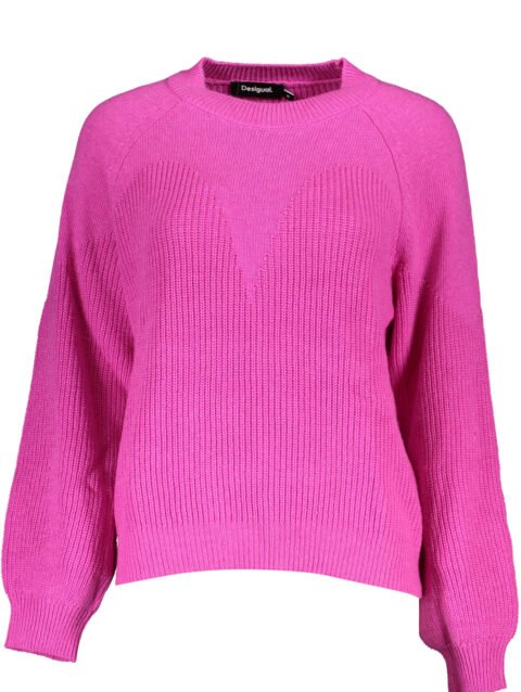 DESIGUAL PINK WOMEN'S SWEATER