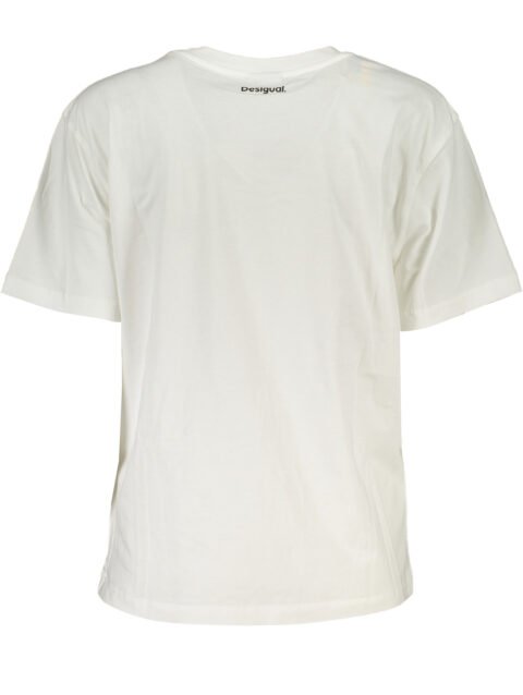 DESIGUAL WOMEN'S SHORT SLEEVE T-SHIRT WHITE