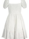 GUESS JEANS SHORT DRESS WOMEN WHITE