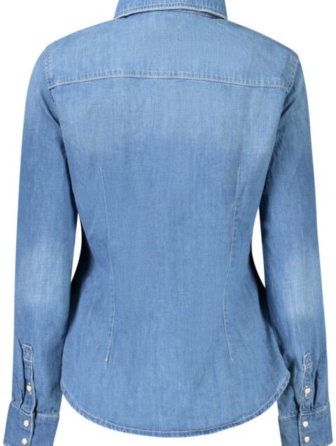 GUESS JEANS LONG SLEEVE SHIRT WOMEN BLUE