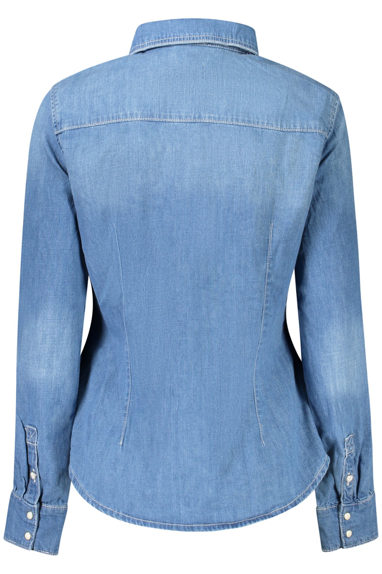 GUESS JEANS LONG SLEEVE SHIRT WOMEN BLUE