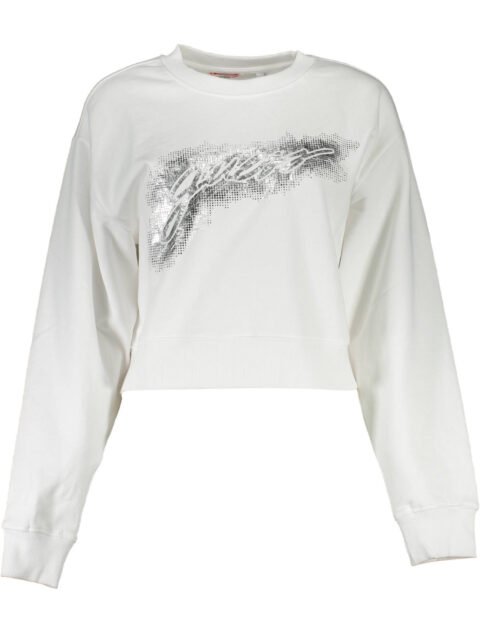 GUESS JEANS SWEATSHIRT WITHOUT ZIP WOMAN WHITE