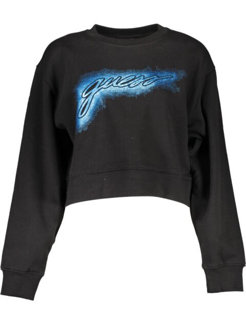 GUESS JEANS SWEATSHIRT WITHOUT ZIP WOMAN BLACK