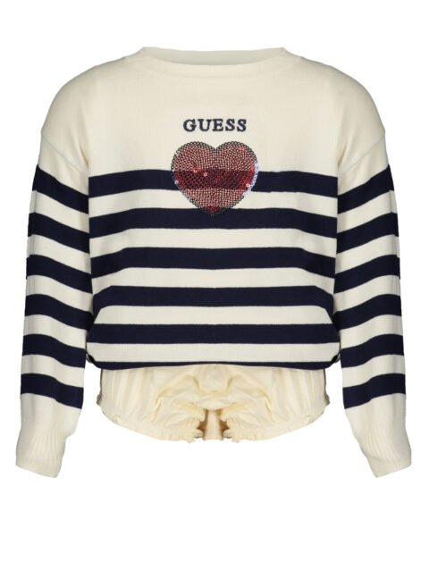 GUESS JEANS WHITE GIRL SWEATER