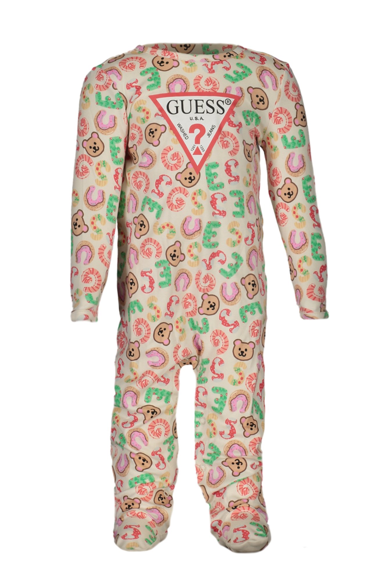 GUESS JEANS WHITE LONG SLEEVED T-SHIRT FOR CHILDREN