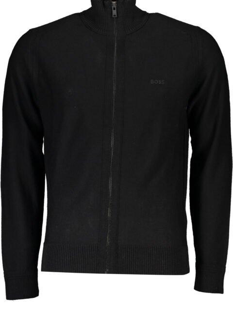 HUGO BOSS MEN'S BLACK CARDIGAN