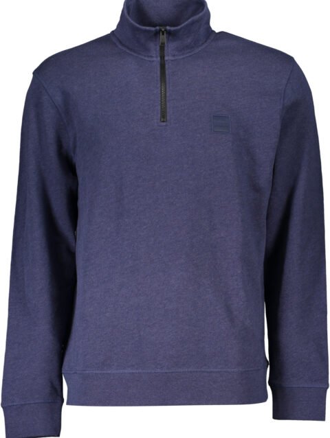 HUGO BOSS MEN'S BLUE ZIP SWEATSHIRT