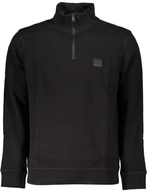 HUGO BOSS MEN'S BLACK ZIP SWEATSHIRT