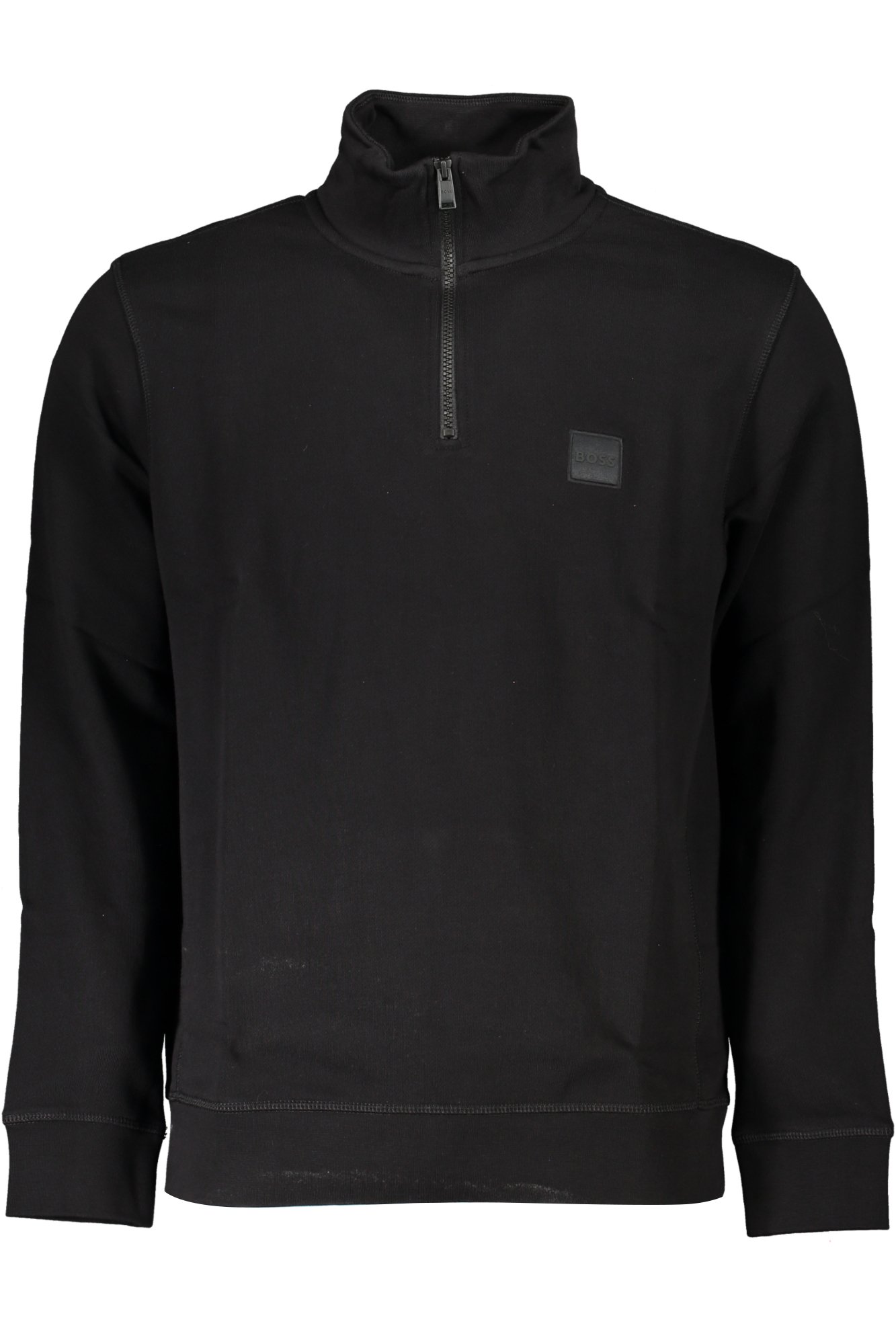 HUGO BOSS MEN'S BLACK ZIP SWEATSHIRT