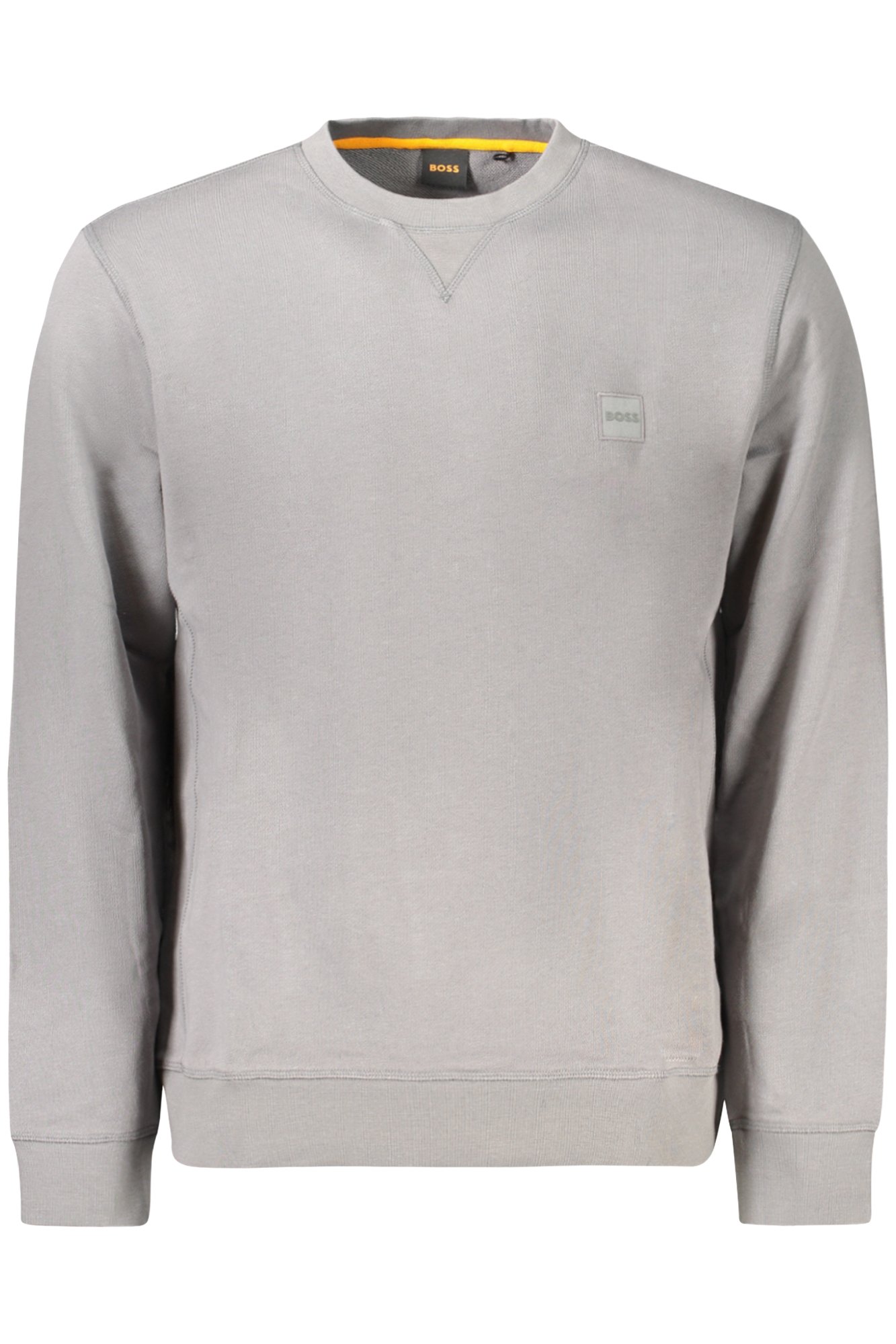 HUGO BOSS MEN'S ZIP-FREE SWEATSHIRT GREY