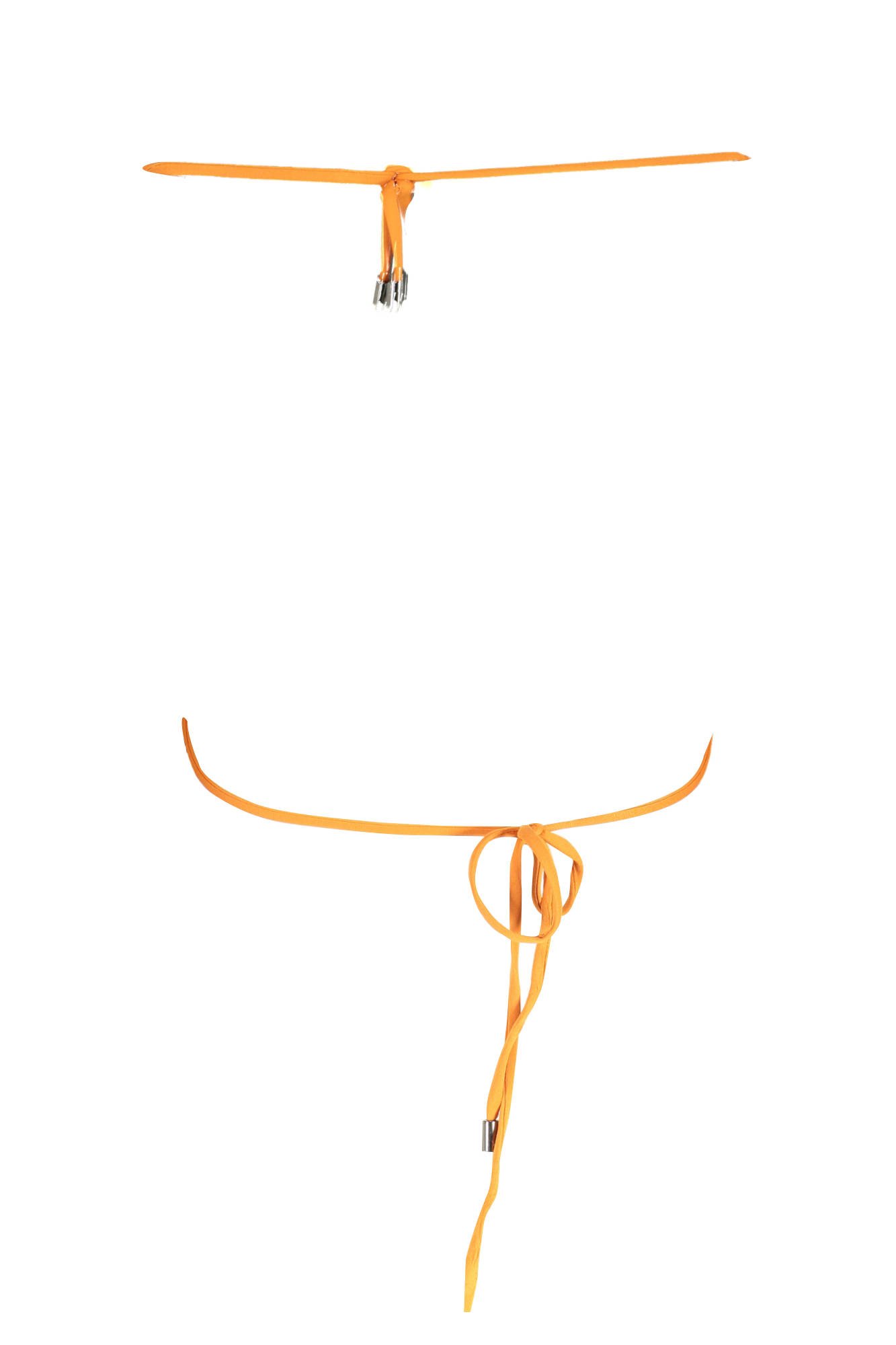 KARL LAGERFELD BEACHWEAR TOP WOMEN'S COSTUME ORANGE - Image 2