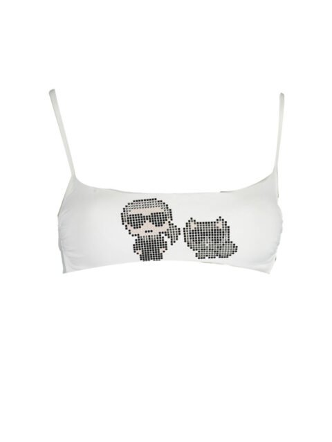 KARL LAGERFELD BEACHWEAR SWIMSUIT TOP WOMAN WHITE