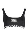 KARL LAGERFELD BEACHWEAR TOP WOMEN'S COSTUME BLACK
