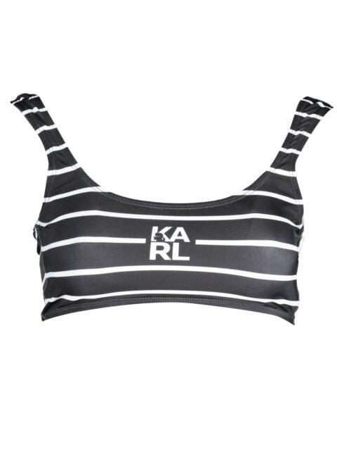 KARL LAGERFELD BEACHWEAR TOP WOMEN'S COSTUME BLACK