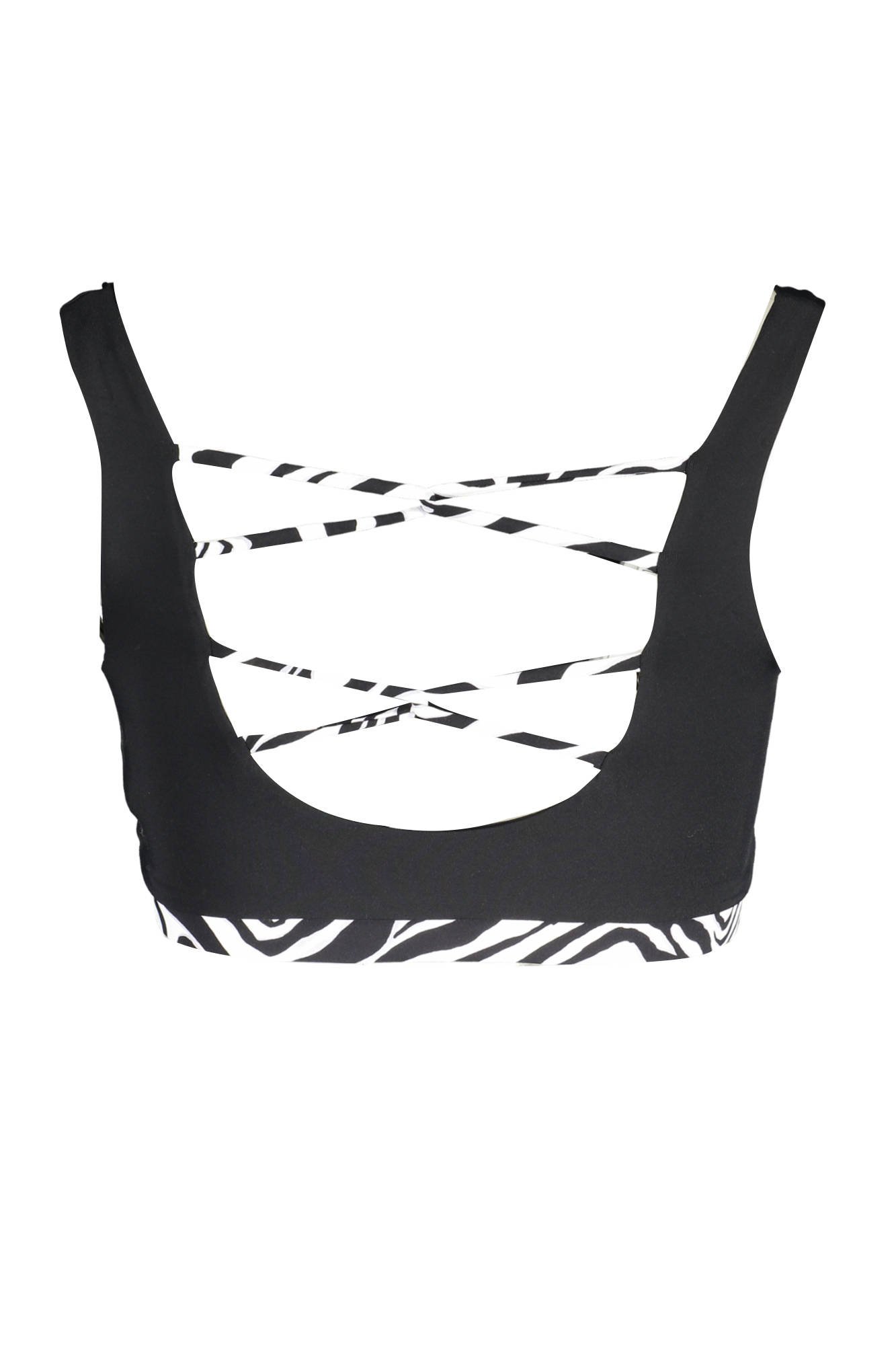 KARL LAGERFELD BEACHWEAR TOP WOMEN'S COSTUME BLACK - Image 2