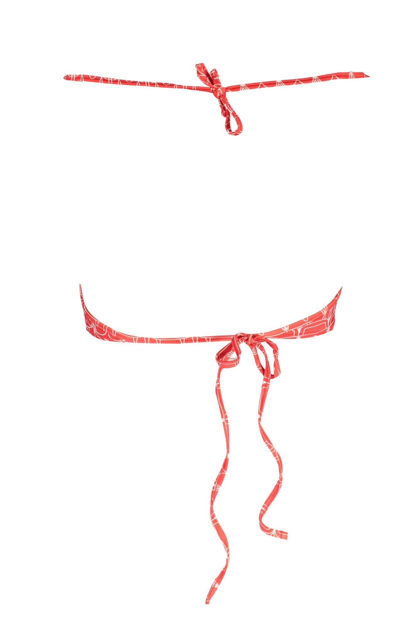 KARL LAGERFELD BEACHWEAR TOP WOMEN'S COSTUME RED - Image 2