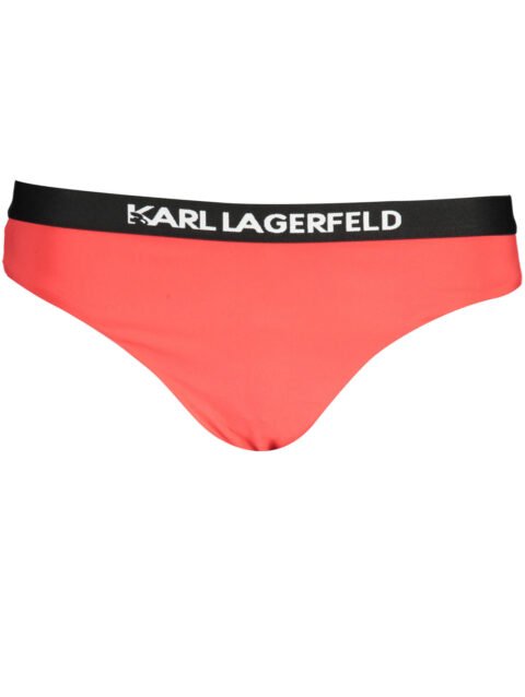 KARL LAGERFELD BEACHWEAR SWIMSUIT SIDE BOTTOM WOMAN RED