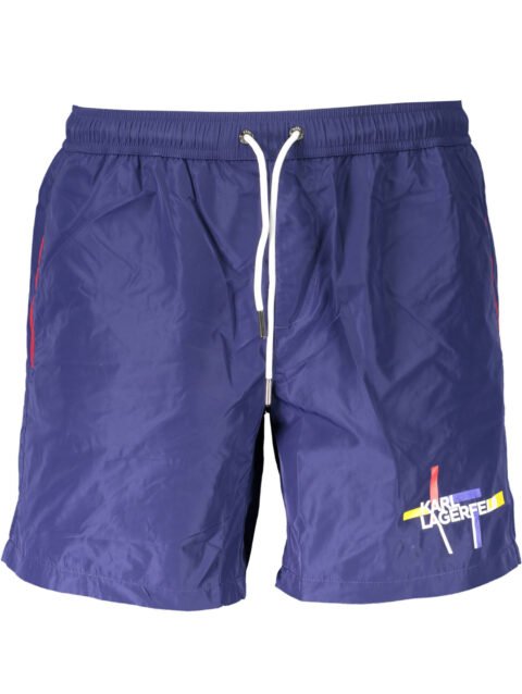 KARL LAGERFELD BEACHWEAR SWIMSUIT PARTS UNDER MAN BLUE