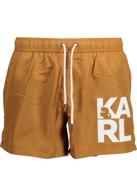 KARL LAGERFELD BEACHWEAR SWIMSUIT PARTS UNDER MAN BROWN