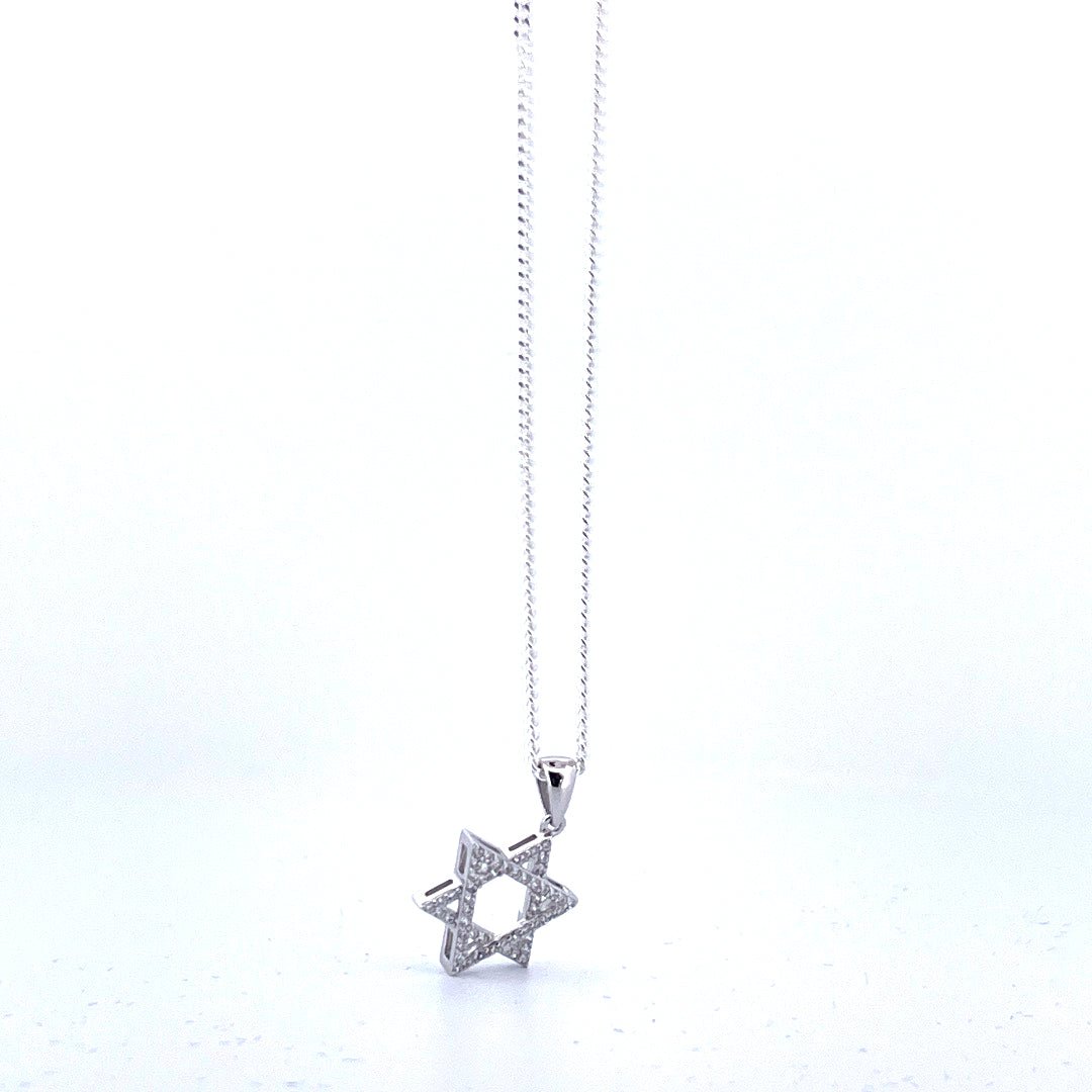 925 Sterling Silver Star of David Necklace - Image 2