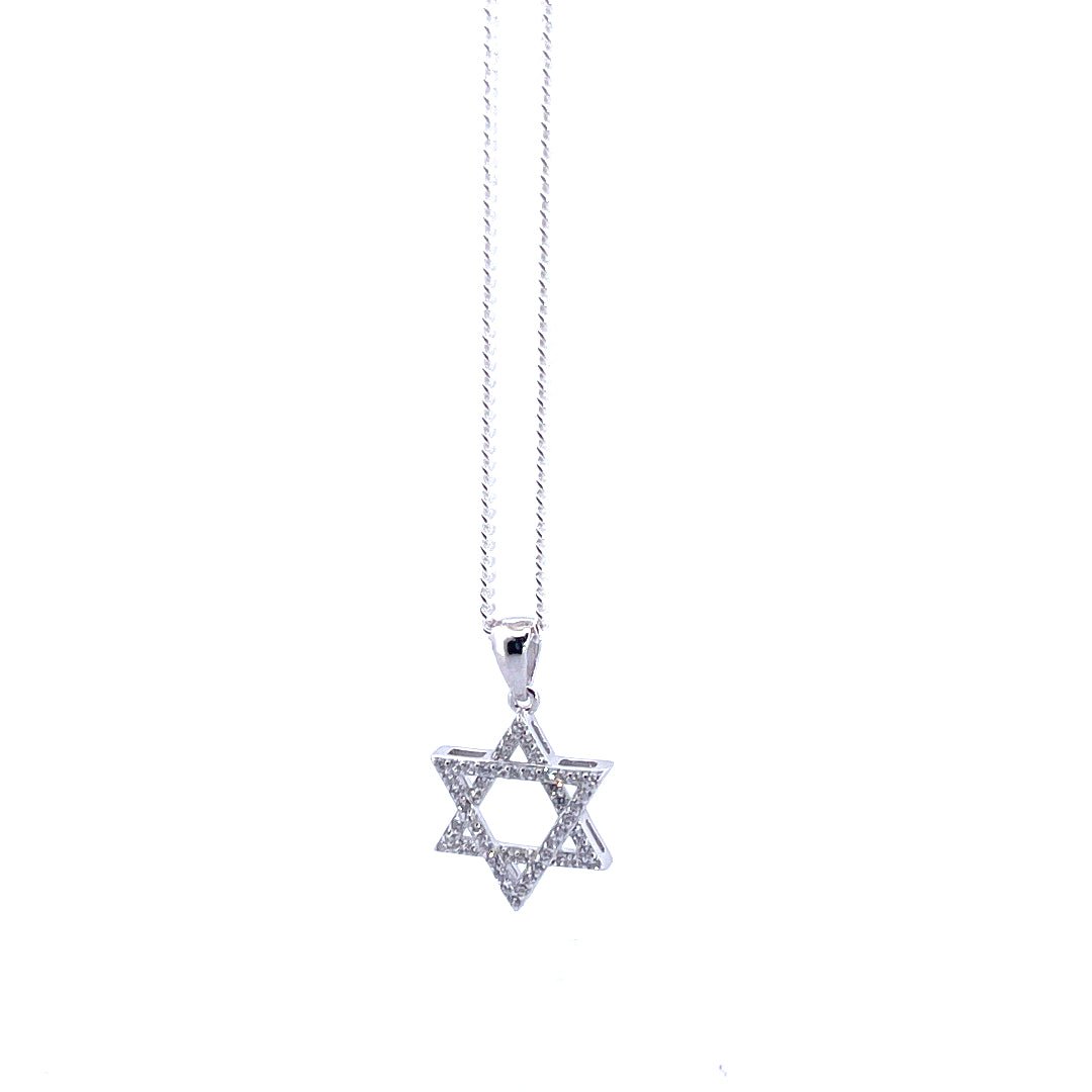 925 Sterling Silver Star of David Necklace - Image 5