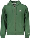 TOMMY HILFIGER MEN'S GREEN ZIP SWEATSHIRT