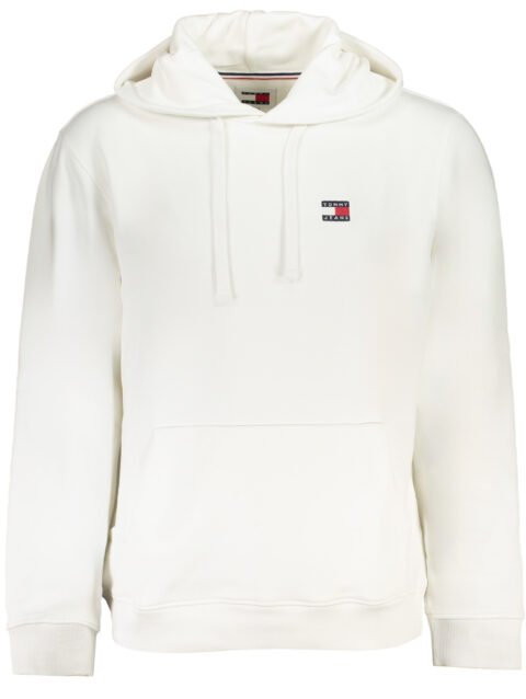 TOMMY HILFIGER MEN'S WHITE ZIPLESS SWEATSHIRT