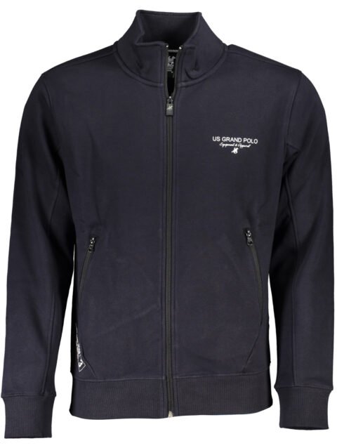 US GRAND POLO MEN'S BLUE ZIP SWEATSHIRT