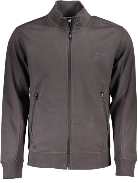 US GRAND POLO MEN'S GRAY ZIP SWEATSHIRT