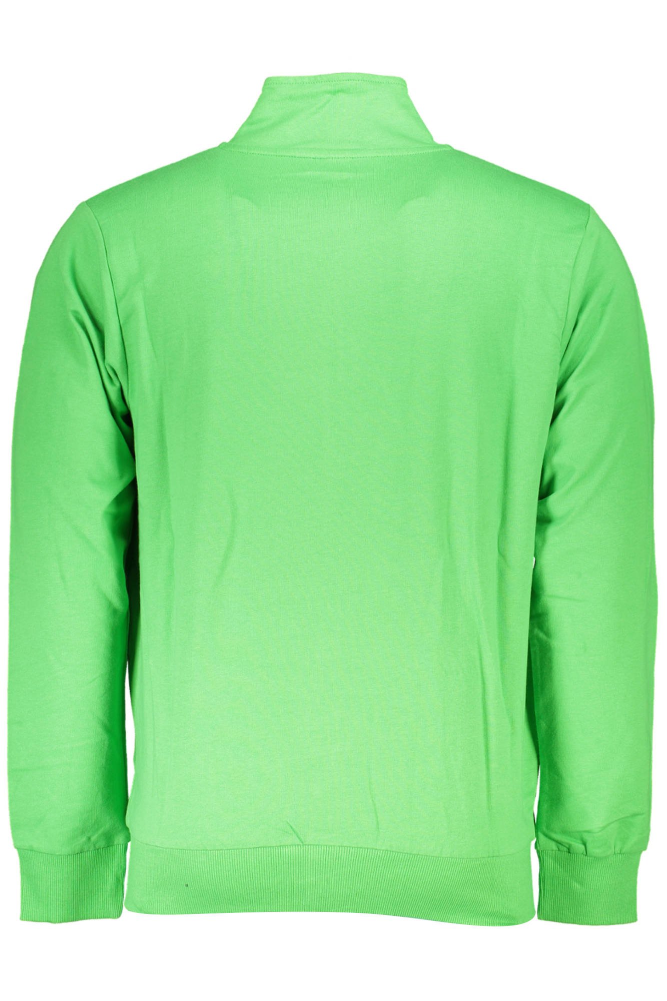 US GRAND POLO MEN'S GREEN ZIPPED SWEATSHIRT